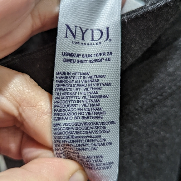 NYDJ Samantha Slim Charcoal Color NWT Lift Tuck Size 6 - Picture 6 of 7